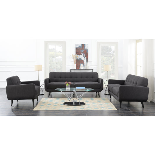 Hadley 3PC Sofa Set in Charcoal