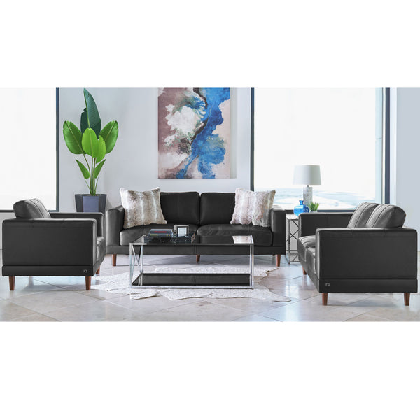 Hampton Loveseat in Fiero Charcoal (Top Grain / PVC)