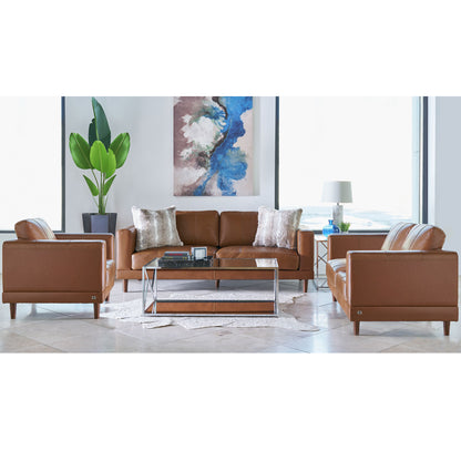 Hampton Loveseat in Fiero Tan (Top Grain/PVC)