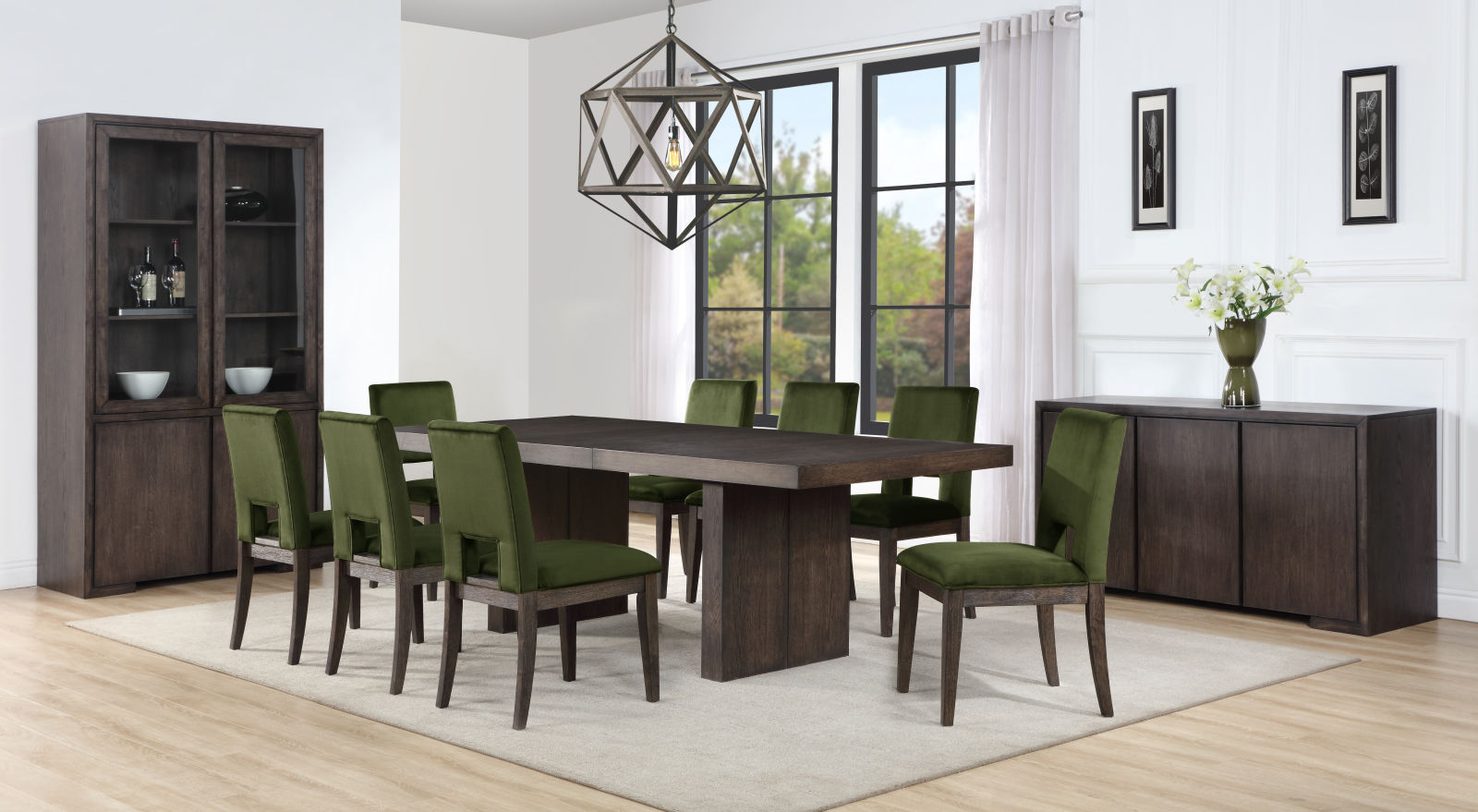 Juego de comedor Evan de 9 piezas