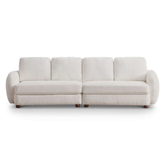 Sofá de tela bouclé Paton de 114,5''