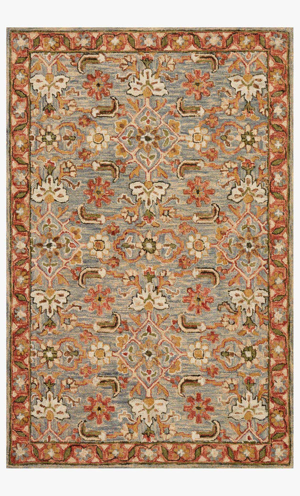 Loloi Victoria VK-10 Slate / Terracotta