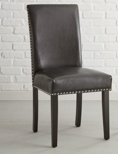 Verano Black PU Side Chair (Set of 2)