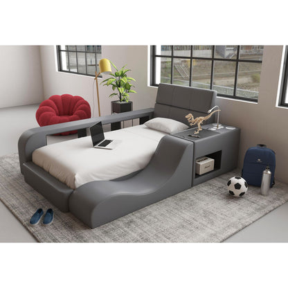 Valari Gray Twin Bed