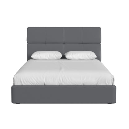 Valari Full Bed in Grey PU