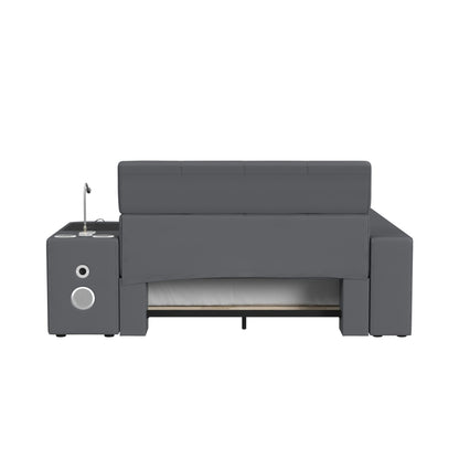 Valari Full Transformer Bed with Electronic Features in Grey PU