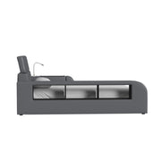 Valari Side Bookcase in Grey PU