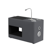 Valari Nightstand with Electronic Features in Grey PU
