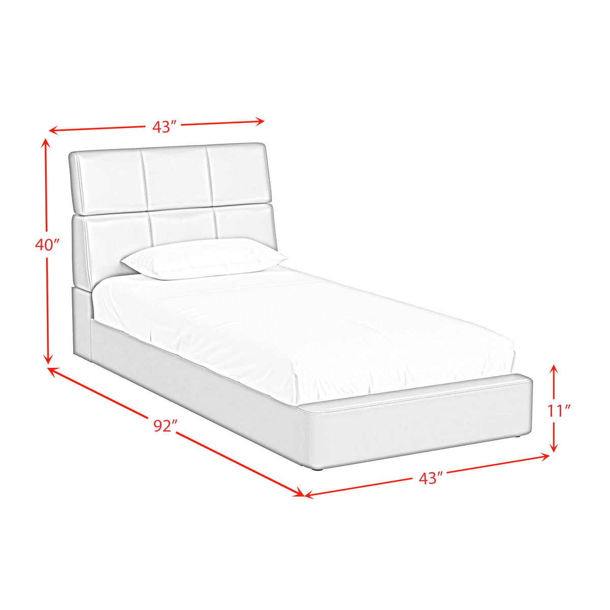 Valari Gray Twin Bed