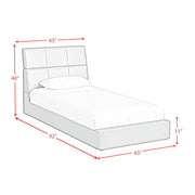 Valari Gray Twin Bed