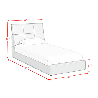 Valari Gray Twin Bed