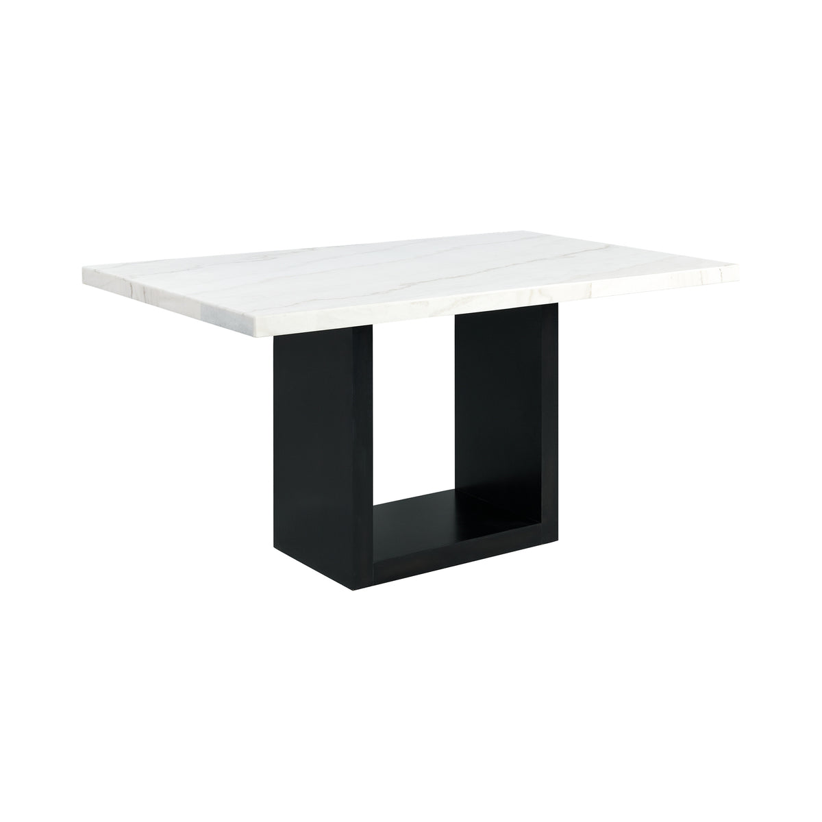 Valentino White 5Pc Counter Height Dining Set - Table & Four Grey Chairs