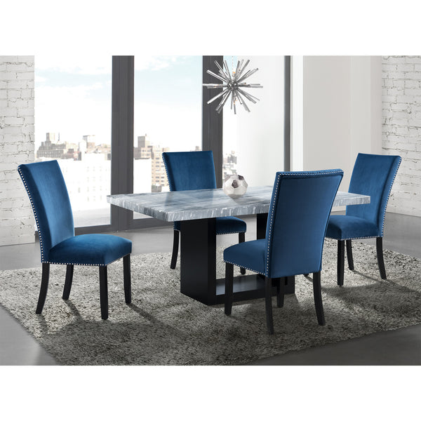 Valentino Complete Table (Grey Marble)