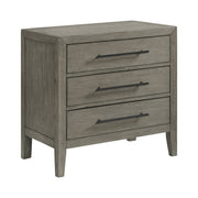 Versailles Contemporary 3-Drawer Nightstand In Grey