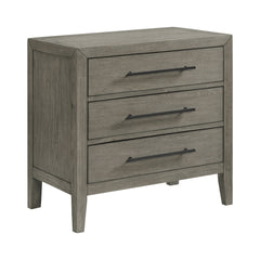 Versailles Contemporary 3-Drawer Nightstand In Grey