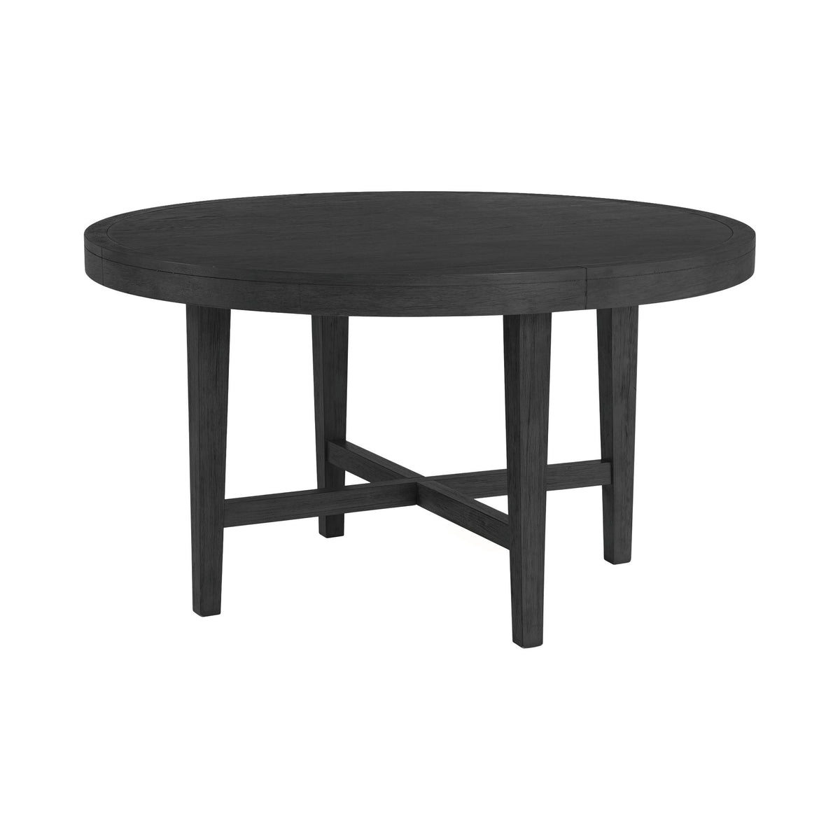Versailles Contemporary Round Dining Table In Black