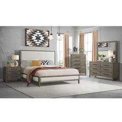 Versailles Contemporary 3-Drawer Nightstand in Grey