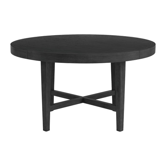 Versailles Contemporary Round Dining Table In Black