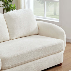 Sofá de tela bouclé Paton de 114,5''
