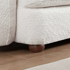 Sofá de tela bouclé Paton de 114,5''