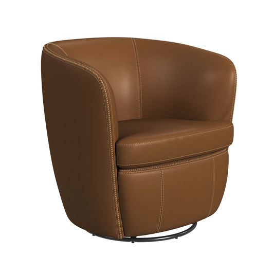 Vito Swivel Chair in Pebble Tan