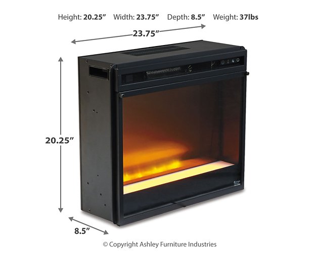 Mueble de TV esquinero Dorrinson con chimenea eléctrica