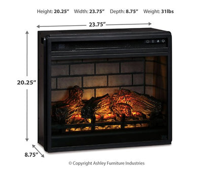 Mueble de TV Bellaby con chimenea eléctrica
