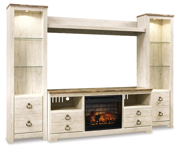 Willowton Entertainment Center with Electric Fireplace