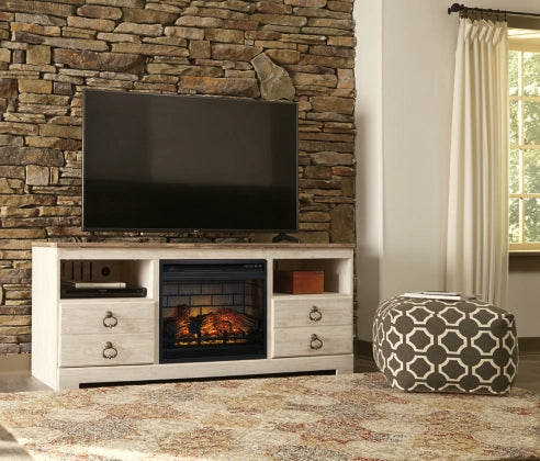 Willowton LG TV Stand w/Fireplace Option