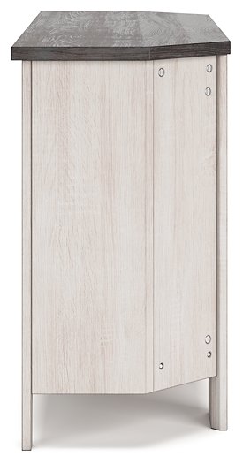 Mueble de TV esquinero Dorrinson con chimenea eléctrica