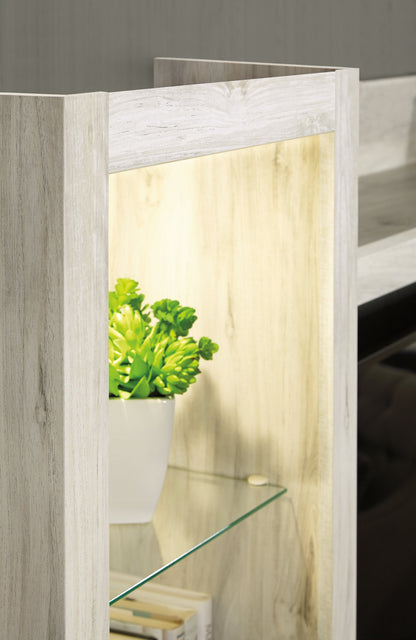 Centro de entretenimiento Bellaby con chimenea