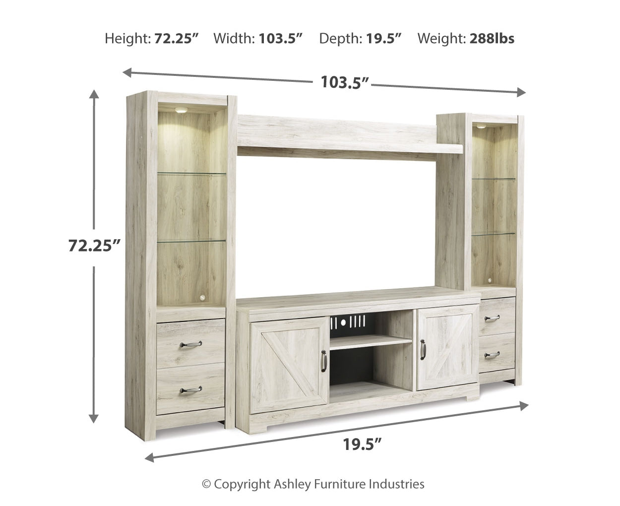 Bellaby 4-Piece Entertainment Center