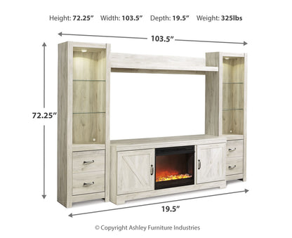 Bellaby 4-Piece Entertainment Center with Fireplace