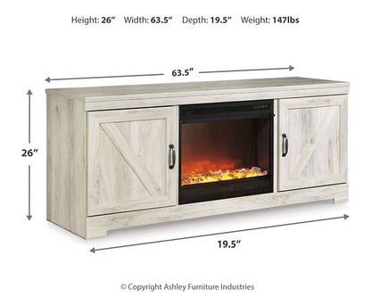 Mueble de TV Bellaby de 63" con chimenea