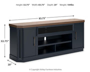 Landocken XL TV Stand w/Fireplace Option