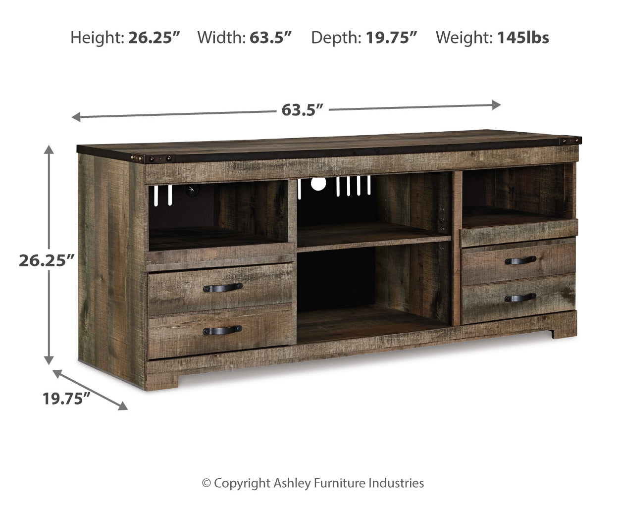 Trinell LG TV Stand w/Fireplace Option