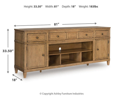 Sharlance XL TV Stand w/Fireplace Option