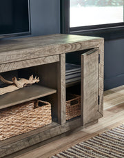 Mueble de TV Krystanza con chimenea eléctrica
