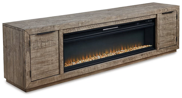 Mueble de TV Krystanza con chimenea eléctrica