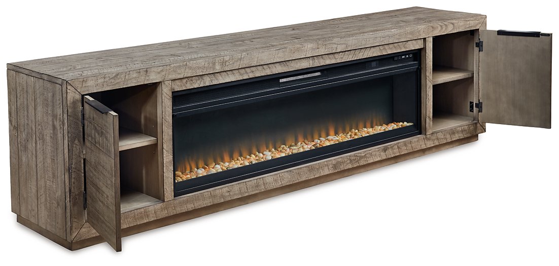 Mueble de TV Krystanza con chimenea eléctrica