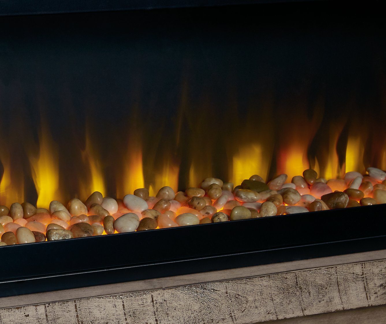 Mueble de TV Krystanza con chimenea eléctrica