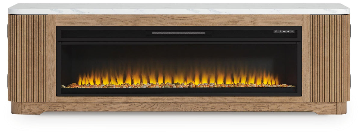Camdill 80" TV Stand with Electric Fireplace