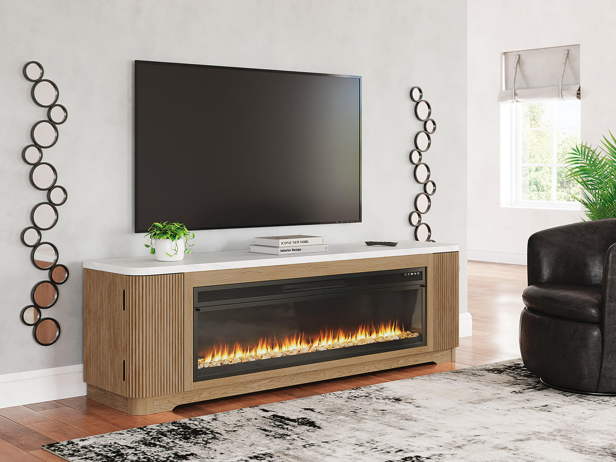 Camdill 80" TV Stand with Electric Fireplace