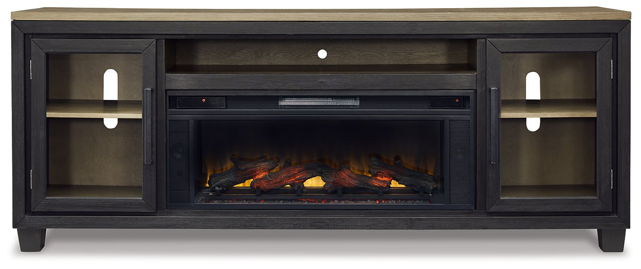 Soporte para TV Foyland de 83" con chimenea eléctrica