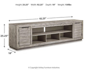 Naydell XL TV Stand w/Fireplace Option