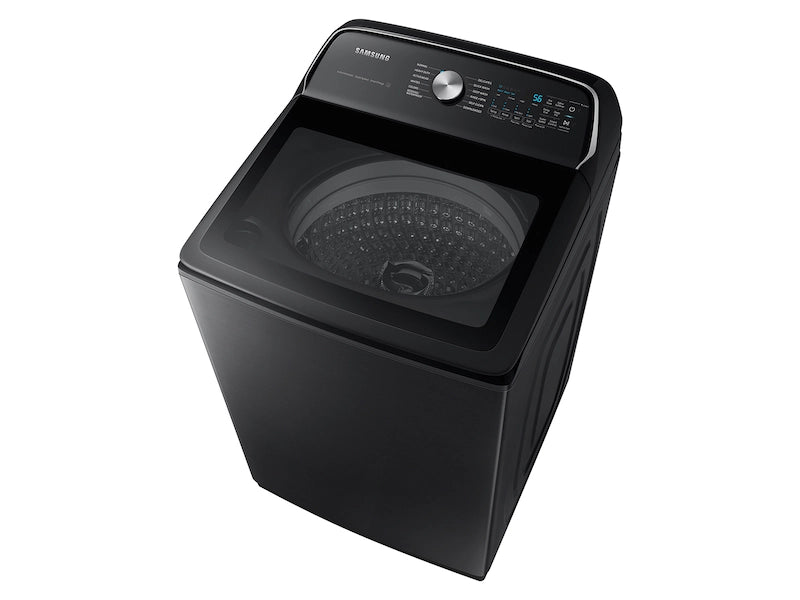 5.4 cu. ft. Extra-Large Capacity Smart Top Load Washer with ActiveWave™ Agitator and Super Speed Wash in Brushed Black