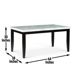 Mesa de comedor de mármol blanco Westby 