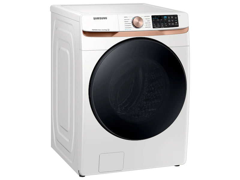 5.0 cu. ft. Extra Large Capacity Smart Front Load Washer with Super Speed Wash and Steam in Ivory