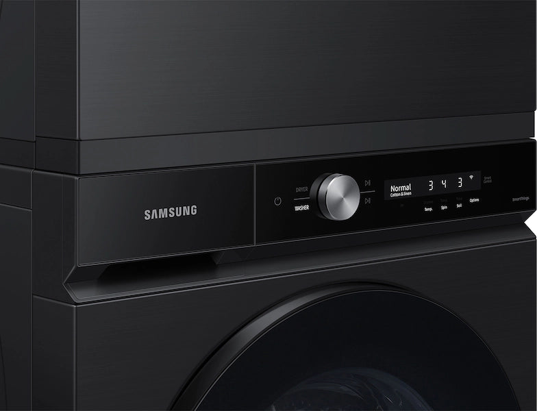 Bespoke 5.3 cu. ft. Ultra Capacity Front Load Washer with Super Speed Wash and AI Smart Dial in Brushed Black