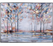 Impressionistic Trees with Gold Leaf